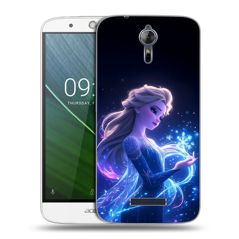 Силиконовый чехол на Acer Liquid Zest Plus с принтом Холодное сердце Frozen Силиконовый чехол на Acer Liquid Zest Plus с принтом Холодное сердце Frozen