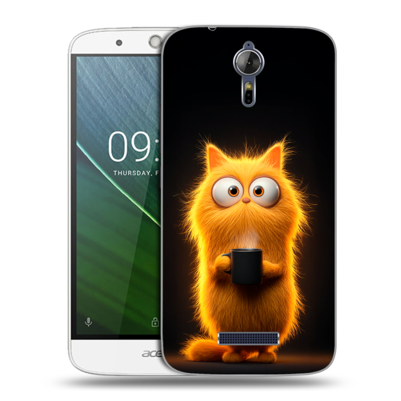 Силиконовый чехол на Acer Liquid Zest Plus с принтом Смешной кот Силиконовый чехол на Acer Liquid Zest Plus с принтом Смешной кот