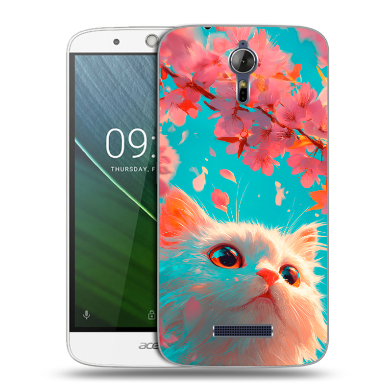 Силиконовый чехол на Acer Liquid Zest Plus с принтом Красивый кот Силиконовый чехол на Acer Liquid Zest Plus с принтом Красивый кот