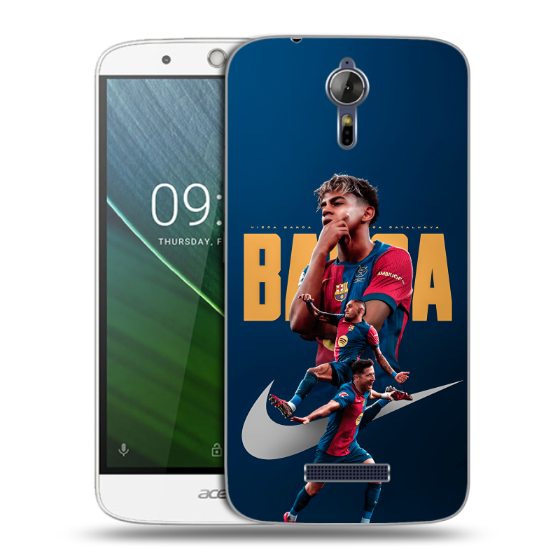 Силиконовый чехол на Acer Liquid Zest Plus с принтом Барселона Barca Yamal Силиконовый чехол на Acer Liquid Zest Plus с принтом Барселона Barca Yamal
