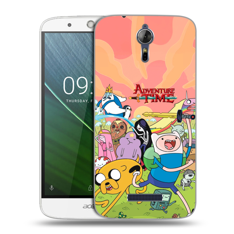 Силиконовый чехол на Acer Liquid Zest Plus с принтом Adventure time Время приключений Силиконовый чехол на Acer Liquid Zest Plus с принтом Adventure time Время приключений