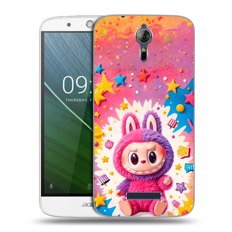 Силиконовый чехол на Acer Liquid Zest Plus с принтом Labubu Лабубу Силиконовый чехол на Acer Liquid Zest Plus с принтом Labubu Лабубу