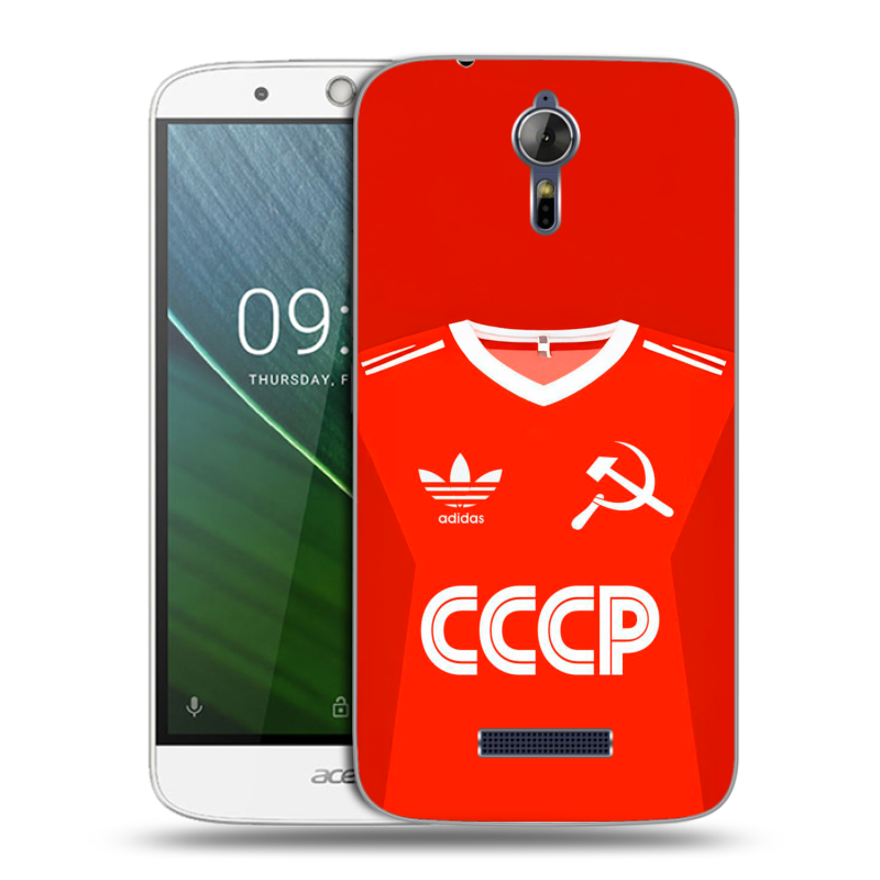Силиконовый чехол на Acer Liquid Zest Plus с принтом Флаг Герб СССР Силиконовый чехол на Acer Liquid Zest Plus с принтом Флаг Герб СССР