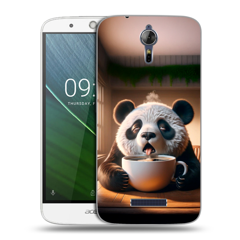 Силиконовый чехол на Acer Liquid Zest Plus с принтом смешная панда Силиконовый чехол на Acer Liquid Zest Plus с принтом смешная панда