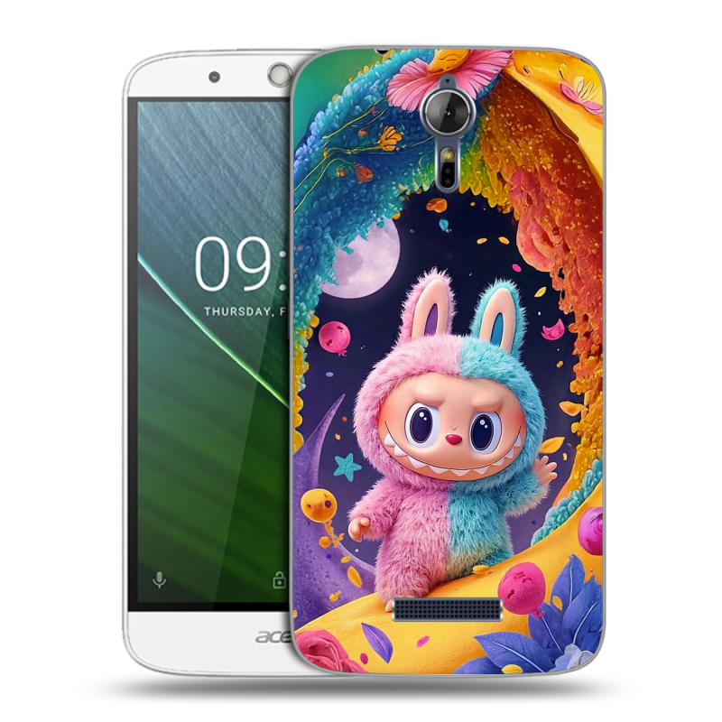 Силиконовый чехол на Acer Liquid Zest Plus с принтом Labubu Лабубу Силиконовый чехол на Acer Liquid Zest Plus с принтом Labubu Лабубу