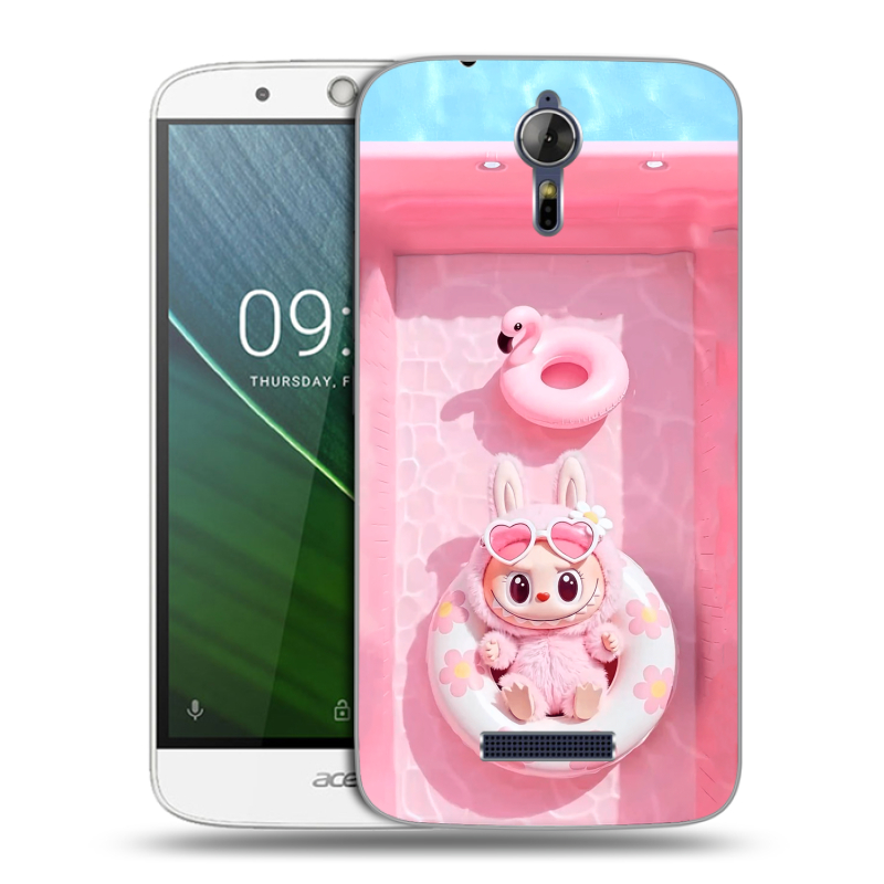 Силиконовый чехол на Acer Liquid Zest Plus с принтом Labubu Лабубу Силиконовый чехол на Acer Liquid Zest Plus с принтом Labubu Лабубу