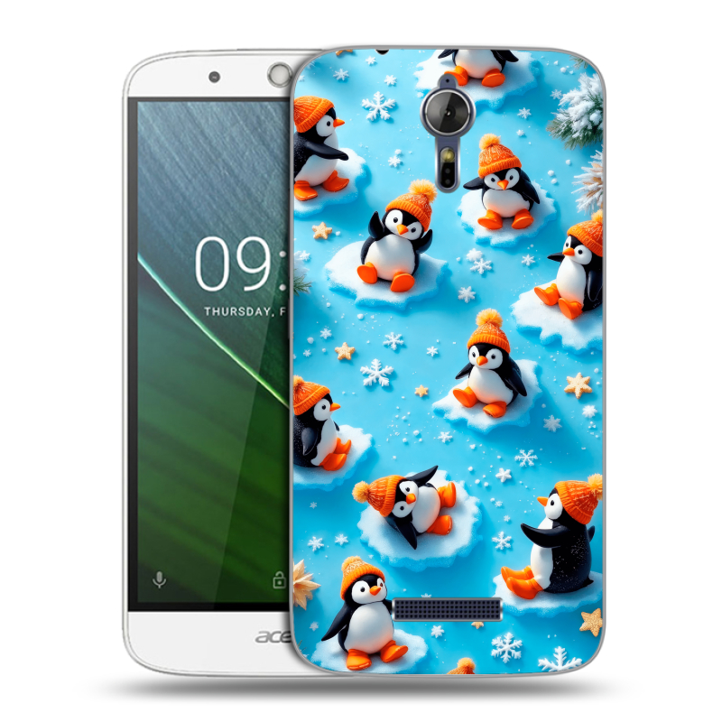 Силиконовый чехол на Acer Liquid Zest Plus с принтом Новый год Силиконовый чехол на Acer Liquid Zest Plus с принтом Новый год