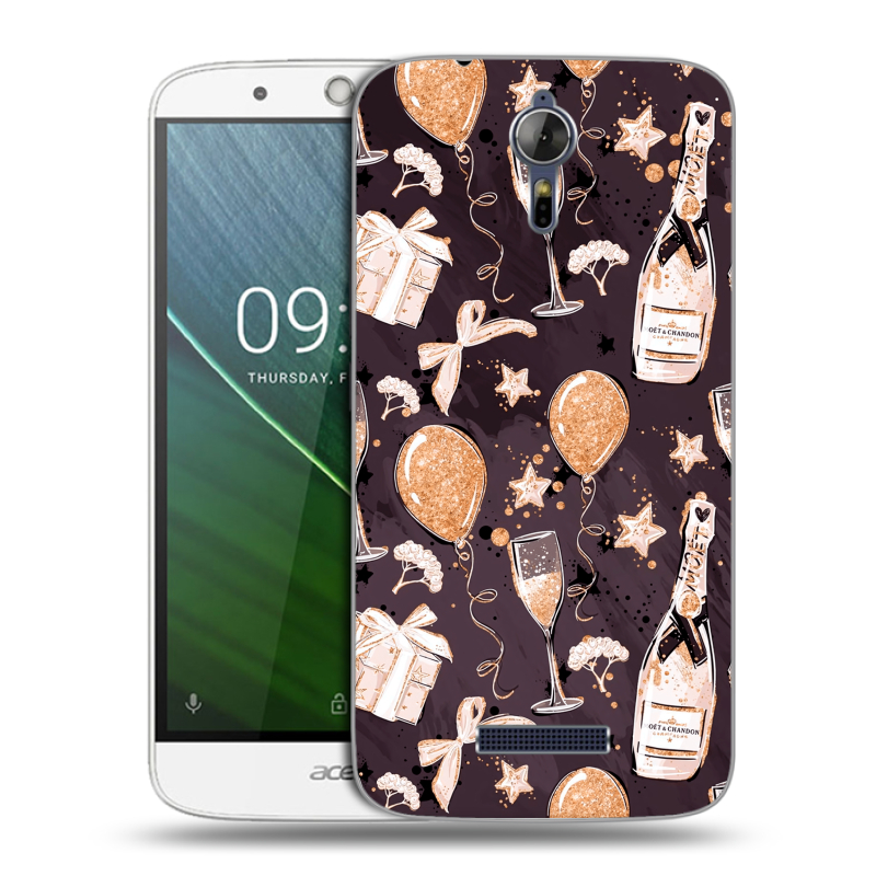 Силиконовый чехол на Acer Liquid Zest Plus с принтом Новый год Силиконовый чехол на Acer Liquid Zest Plus с принтом Новый год