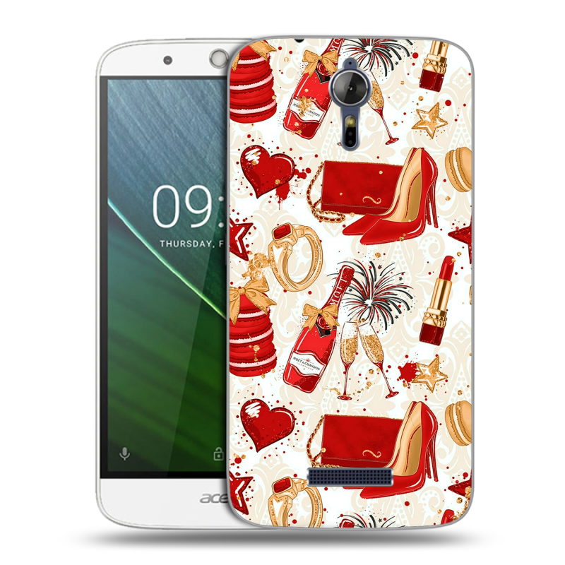 Силиконовый чехол на Acer Liquid Zest Plus с принтом Новый год Силиконовый чехол на Acer Liquid Zest Plus с принтом Новый год