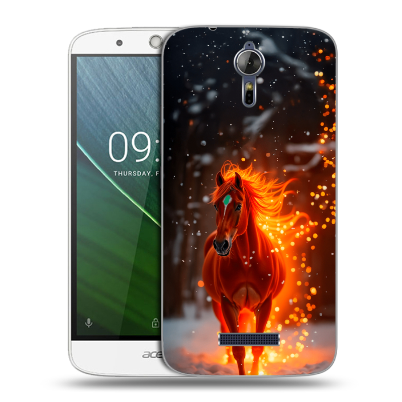 Силиконовый чехол на Acer Liquid Zest Plus с принтом Новый год Силиконовый чехол на Acer Liquid Zest Plus с принтом Новый год