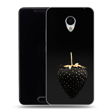 Пластиковый чехол на Meizu M3 с принтом Черная клубника