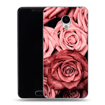 Пластиковый чехол на Meizu M3 с принтом Цветы розы