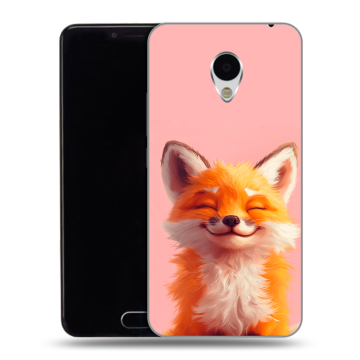 Пластиковый чехол на Meizu M3 с принтом милая лиса