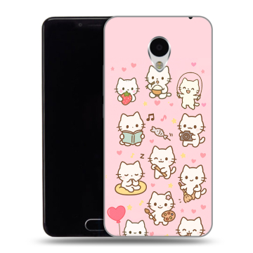 Пластиковый чехол на Meizu M3 с принтом Hello Kitty Хелоу Кити