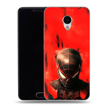 Пластиковый чехол на Meizu M3 с принтом человек паук spiderman