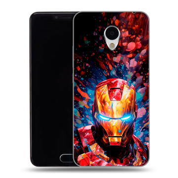 Пластиковый чехол на Meizu M3 с принтом Железный человек Ironman