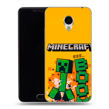 Пластиковый чехол на Meizu M3 с принтом Майнкрафт Minecraft