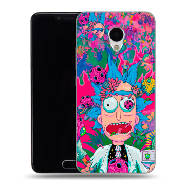 Пластиковый чехол на Meizu M3 с принтом Рик и Морти Rick Morty
