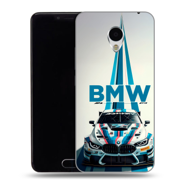 Пластиковый чехол на Meizu M3 с принтом БМВ BMW