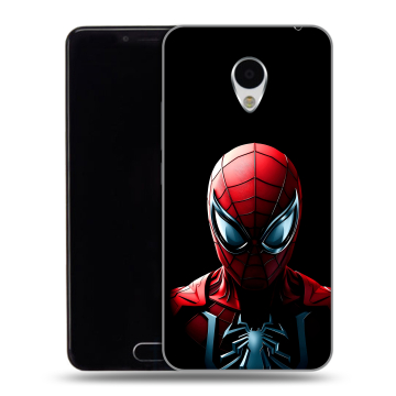 Пластиковый чехол на Meizu M3 с принтом Spiderman Человек паук