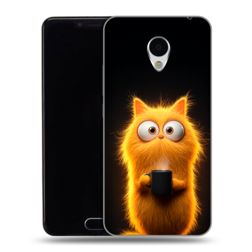 Пластиковый чехол на Meizu M3 с принтом Смешной кот