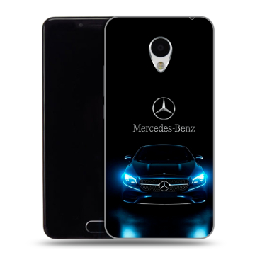 Пластиковый чехол на Meizu M3 с принтом Mercedes Мерседес