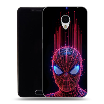 Пластиковый чехол на Meizu M3 с принтом Spiderman Человек паук