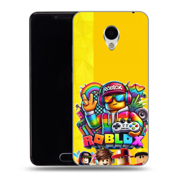 Пластиковый чехол на Meizu M3 с принтом Roblox Роблокс