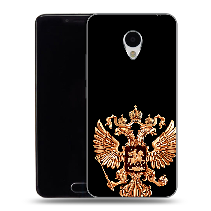 Пластиковый чехол на Meizu M3 с принтом Герб России золотой Пластиковый чехол на Meizu M3 с принтом Герб России золотой