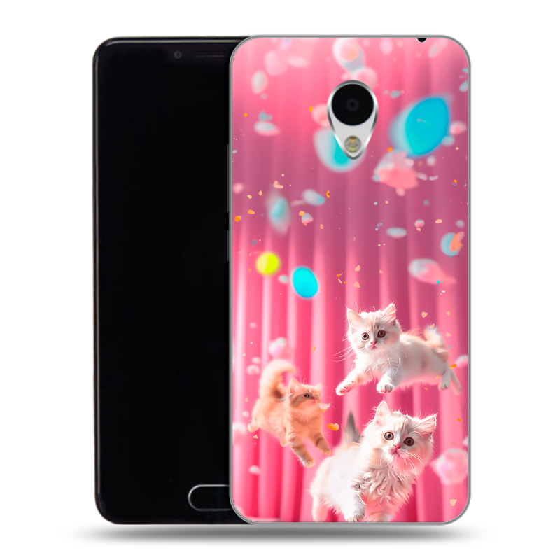 Пластиковый чехол на Meizu M3 с принтом милые котики Пластиковый чехол на Meizu M3 с принтом милые котики