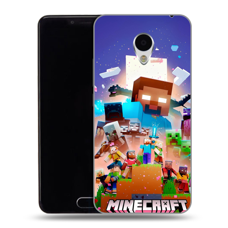 Пластиковый чехол на Meizu M3 с принтом Майнкрафт Minecraft Пластиковый чехол на Meizu M3 с принтом Майнкрафт Minecraft