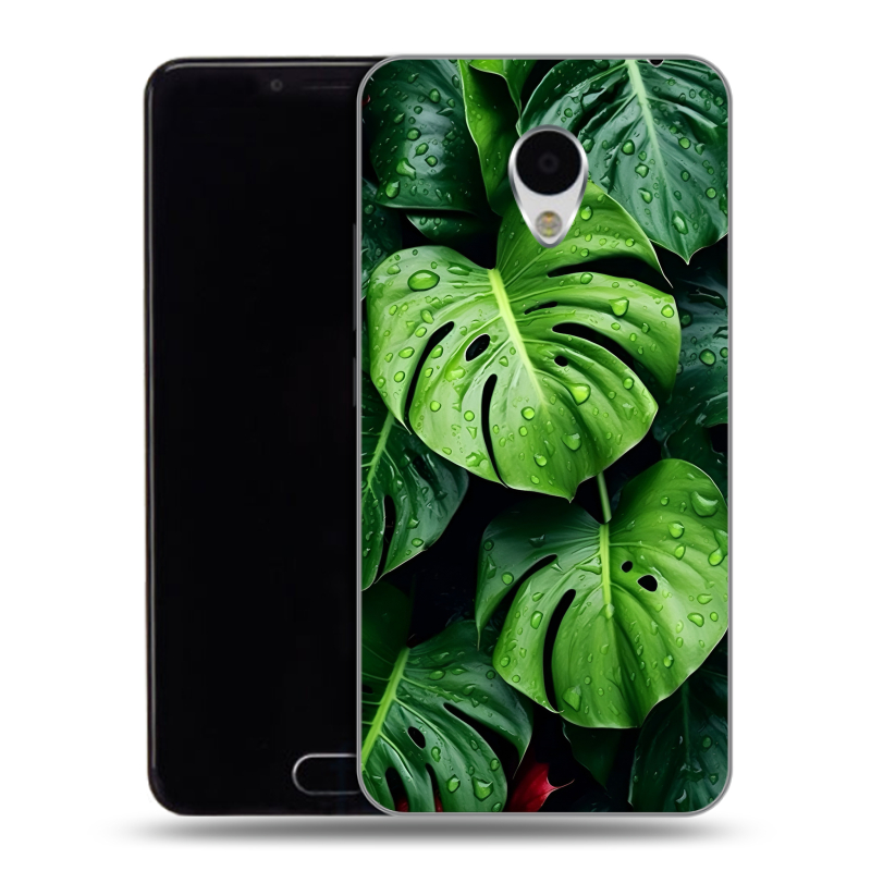 Пластиковый чехол на Meizu M3 с принтом Листья Пластиковый чехол на Meizu M3 с принтом Листья