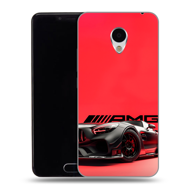 Пластиковый чехол на Meizu M3 с принтом Мерседес Mercedes AMG Пластиковый чехол на Meizu M3 с принтом Мерседес Mercedes AMG