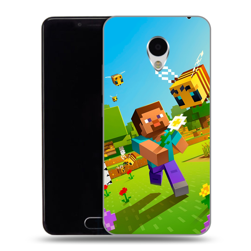 Пластиковый чехол на Meizu M3 с принтом Майнкрафт Minecraft Пластиковый чехол на Meizu M3 с принтом Майнкрафт Minecraft