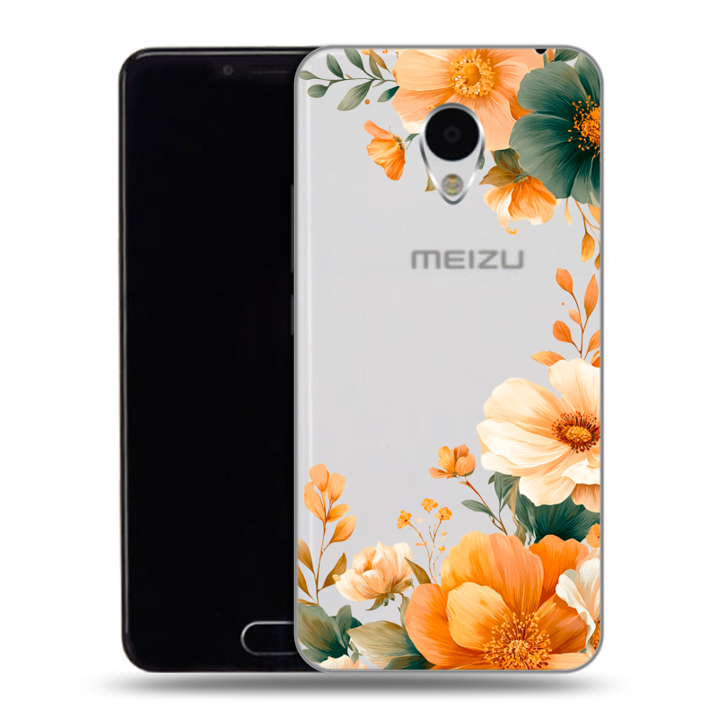 Пластиковый чехол на Meizu M3 с принтом Цветы принт Пластиковый чехол на Meizu M3 с принтом Цветы принт