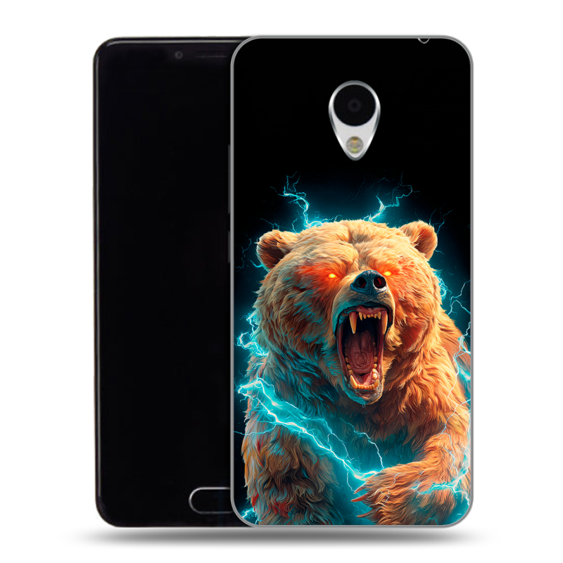 Пластиковый чехол на Meizu M3 с принтом Медведь Пластиковый чехол на Meizu M3 с принтом Медведь