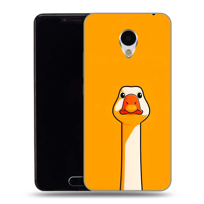 Пластиковый чехол на Meizu M3 с принтом Смешная утка Пластиковый чехол на Meizu M3 с принтом Смешная утка