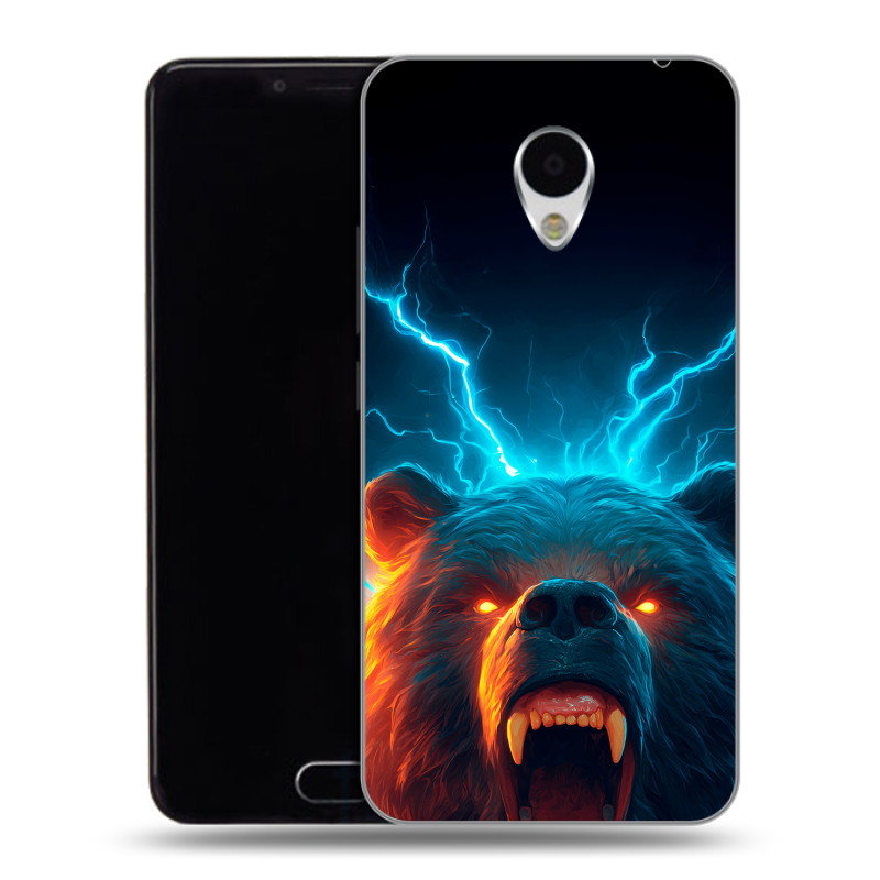 Пластиковый чехол на Meizu M3 с принтом Медведь Пластиковый чехол на Meizu M3 с принтом Медведь
