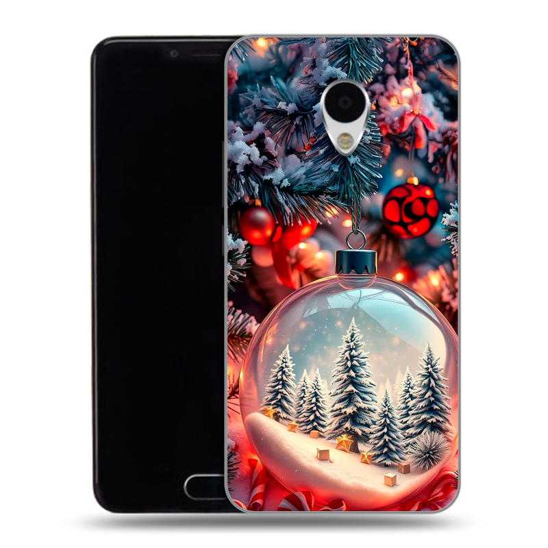 Пластиковый чехол на Meizu M3 с принтом Новый год Пластиковый чехол на Meizu M3 с принтом Новый год