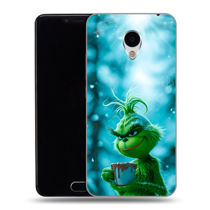 Пластиковый чехол на Meizu M3 с принтом Новый год гринч Пластиковый чехол на Meizu M3 с принтом Новый год гринч
