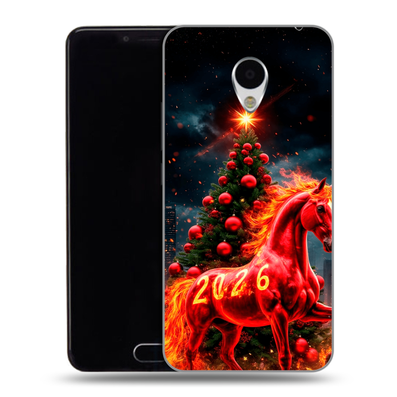 Пластиковый чехол на Meizu M3 с принтом Новый год Пластиковый чехол на Meizu M3 с принтом Новый год