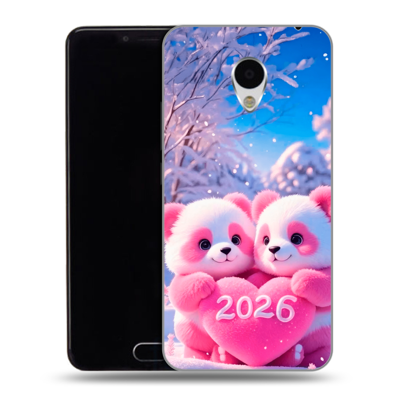 Пластиковый чехол на Meizu M3 с принтом Новый год Пластиковый чехол на Meizu M3 с принтом Новый год