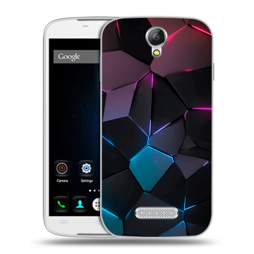 Силиконовый чехол на Doogee X6 с принтом Геометрия неона Силиконовый чехол на Doogee X6 с принтом Геометрия неона