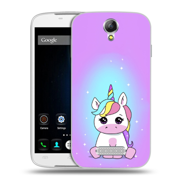 Силиконовый чехол на Doogee X6 с принтом Единорог Силиконовый чехол на Doogee X6 с принтом Единорог