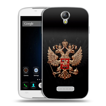Силиконовый чехол на Doogee X6 с принтом Герб России Силиконовый чехол на Doogee X6 с принтом Герб России