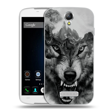 Силиконовый чехол на Doogee X6 с принтом Волк Силиконовый чехол на Doogee X6 с принтом Волк