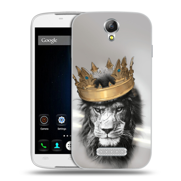 Силиконовый чехол на Doogee X6 с принтом Лев с короной Силиконовый чехол на Doogee X6 с принтом Лев с короной