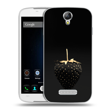 Силиконовый чехол на Doogee X6 с принтом Черная клубника Силиконовый чехол на Doogee X6 с принтом Черная клубника