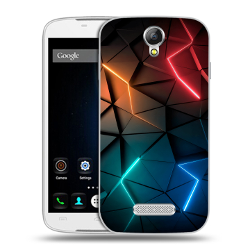Силиконовый чехол на Doogee X6 с принтом Абстракция неон Силиконовый чехол на Doogee X6 с принтом Абстракция неон