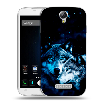 Силиконовый чехол на Doogee X6 с принтом Волки Силиконовый чехол на Doogee X6 с принтом Волки